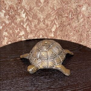 Vintage Brass Gold Turtle Figurine